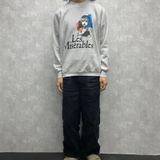 画像2: 90's Les Miserables USA製 ミュージカルプリントスウェット XL (2)