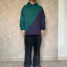 画像2: 90's GAP バイカラー ナイロンアノラックパーカ L (2)