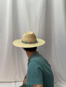画像4: 70's Atwood Hat Company メキシカンビーズベルト付き オープンロード ストローハット (4)