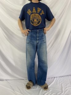 画像2: 70's navdungaree 巻きデニムセーラーパンツ W36 (2)