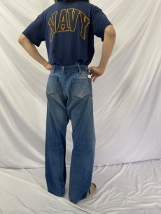 画像4: 70's navdungaree 巻きデニムセーラーパンツ W36 (4)