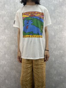 画像2: 80's Peter Max USA製 "PEACE FESTIVAL" アートプリントTシャツ ONE SIZE (2)