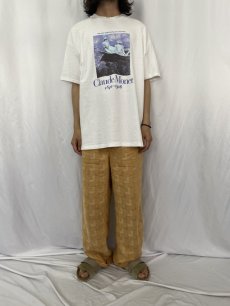 画像2: 90's Claude Monet USA製 "On the Boat" アートプリントTシャツ XL (2)