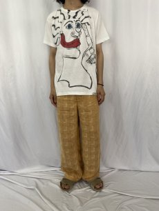 画像2: 90's GRANT ハンドペイント アートTシャツ (2)