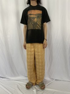 画像2: 90's Edvard Munch "叫び" アートプリントTシャツ L (2)