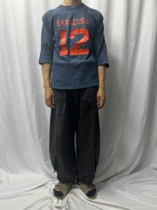 画像2: 70's Champion バータグ USA製 "SYRACUSE 12" フットボールTシャツ M (2)