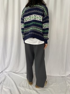 画像4: 90's GAP フェアアイル柄 コットンニットセーター M (4)