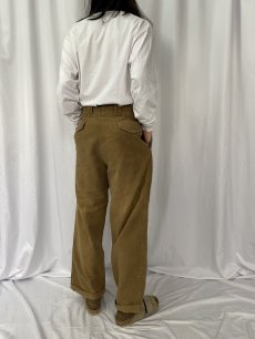 画像4: 90's GIORGIO ARMANI ITALY製 モールスキン 2タックトラウザーズ W32 (4)