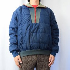 画像2: 80's Eddie Bauer ハーフジップダウンジャケット L (2)