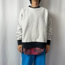 画像2: 2000's〜 Champion REVERSE WEAVE ツートーン 無地スウェット L (2)