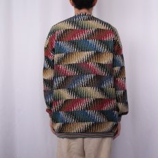 画像3: MISSONI ITALY製 総柄コットンリネン ニットカーディガン (3)