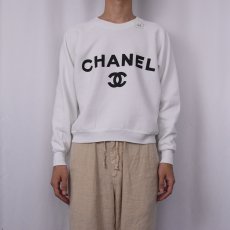 画像2: 90's ブート CHANEL ロゴプリントスウェット (2)