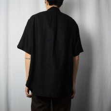 画像3: Ralph Lauren "CLASSIC FIT" ボタンダウンリネンシャツ BLACK XL (3)