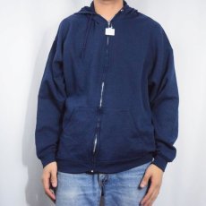 画像2: JERZEES スウェットジップパーカー NAVY XL (2)