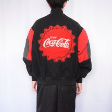 画像4: 80〜90's Coca-Cola CANADA製 ワッペン付き ウールスタジャン L (4)