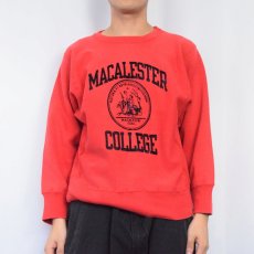 画像2: 80's Champion REVERSE WEAVE USA製 トリコタグ "MACALESTER" フロッキープリントスウェット M (2)