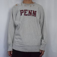 画像2: 80's Champion REVERSE WEAVE USA製 トリコタグ "PENN" プリントスウェット XL (2)