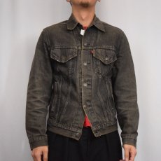 画像2: 80's Levi's 70506 USA製 先染め ブラックデニムジャケット 36 (2)