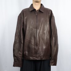 画像2: POLO Ralph Lauren レザージャケット BROWN XXL  (2)