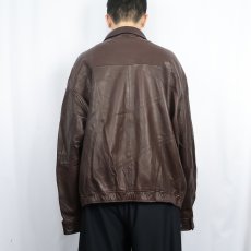 画像3: POLO Ralph Lauren レザージャケット BROWN XXL  (3)