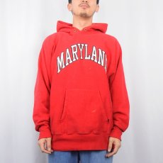 画像2: 90's Champion REVERSE WEAVE USA製 "MARYLAND" スウェットフーディー L (2)