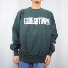 画像2: 90's MV SPORT USA製 REVERSE WEAVE TYPE "GEORGETOWN" プリントスウェット XL (2)