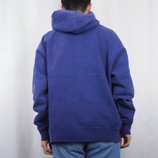 画像3: 90's Champion USA製 ロゴ刺繍 前Vスウェットフーディー XXL (3)