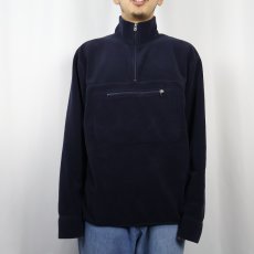 画像2: 90's Ralph Lauren POLO SPORT ハーフジップ フリースジャケット NAVY L (2)