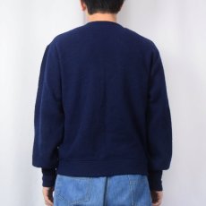 画像3: 80's The Fox JCPenney アクリルニットカーディガン NAVY M (3)