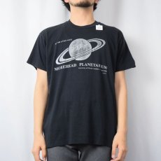 画像2: 80's USA製 "MOREHEAD PLANETRIUM" 科学センタープリントTシャツ BLACK XL (2)