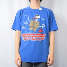 画像2: 70〜80's USA製 SNOOPY "TOP DAD" キャラクター パロディプリントTシャツ XL (2)