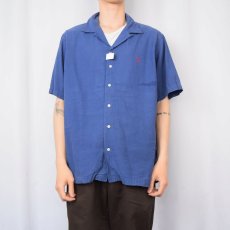 画像2: POLO Ralph Lauren "CURHAM CLASSIC FIT" リネン×コットン オープンカラーシャツ L (2)