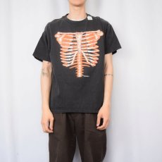 画像2: 90's USA製 人体骨格騙し絵 プリントTシャツ XL (2)