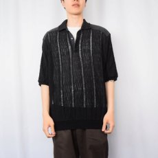 画像2: 90's St. Croix USA製 コットンニット メッシュポロシャツ XL (2)