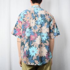 画像3: 90's DOCKERS 花柄 レーヨン×コットンシャツ L (3)