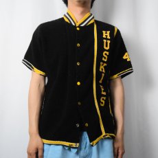 画像2: 60's SPORTS CENTER "HUSKIES" 半袖スタジャン 40 (2)