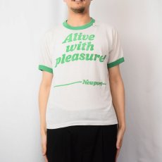 画像3: 80's Newport USA製 "Alive with pleasure!" タバコ企業 リンガーTシャツ L (3)