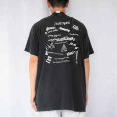 画像4: 90's USA製 "THE ROBOT GROUP" ウィトルウィウス的人体図 パロディプリントTシャツ BLACK XL (4)