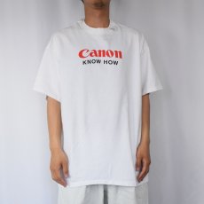 画像3: Canon "KNOW HOW" 精密機器メーカー ロゴプリントTシャツ XL (3)