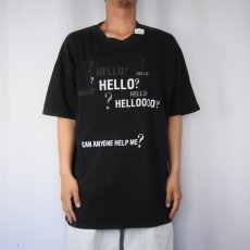 画像2: IBM "HELLO? HELLO? HELLOOOO?" コンピューター企業 プリントTシャツ BLACK XL (2)