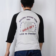 画像3: 80's THE ROLLING STONES USA製 ロックバンド ツアープリント ラグランTシャツ M (3)