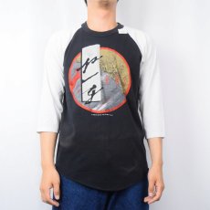 画像2: 80's RUSH ロックバンド ラグランTシャツ L (2)