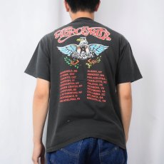 画像4: 90's AEROSMITH USA製 ロックバンドツアープリントTシャツ BLACK L (4)