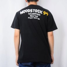 画像3: 1994 WOODSTOCK USA製 ロックフェスティバルTシャツ BLACK L (3)