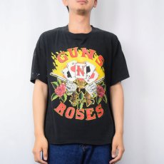 画像2: 90's GUNS ROSES "J.Gaither" USA製 ロックバンドプリントTシャツ BLACK XL (2)