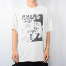 画像2: BLACK FLAG "POLICE STORY" ハードコア・パンク・バンド プリントTシャツ XL (2)