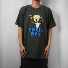 画像2: 90's GREEN DAY USA製 ロックバンド プリントTシャツ L (2)