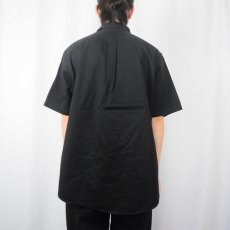 画像3: Ralph Lauren "CLASSIC FIT" ロゴ刺繍 ボタンダウンコットンシャツ BLACK L (3)