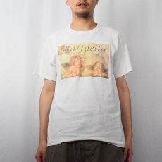 画像2: Raffaello "二人の天使" アートプリントTシャツ L (2)