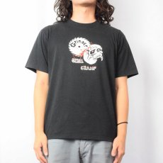 画像2: 80's SKULL CRAMP USA製 スカルプリントTシャツ BLACK L (2)